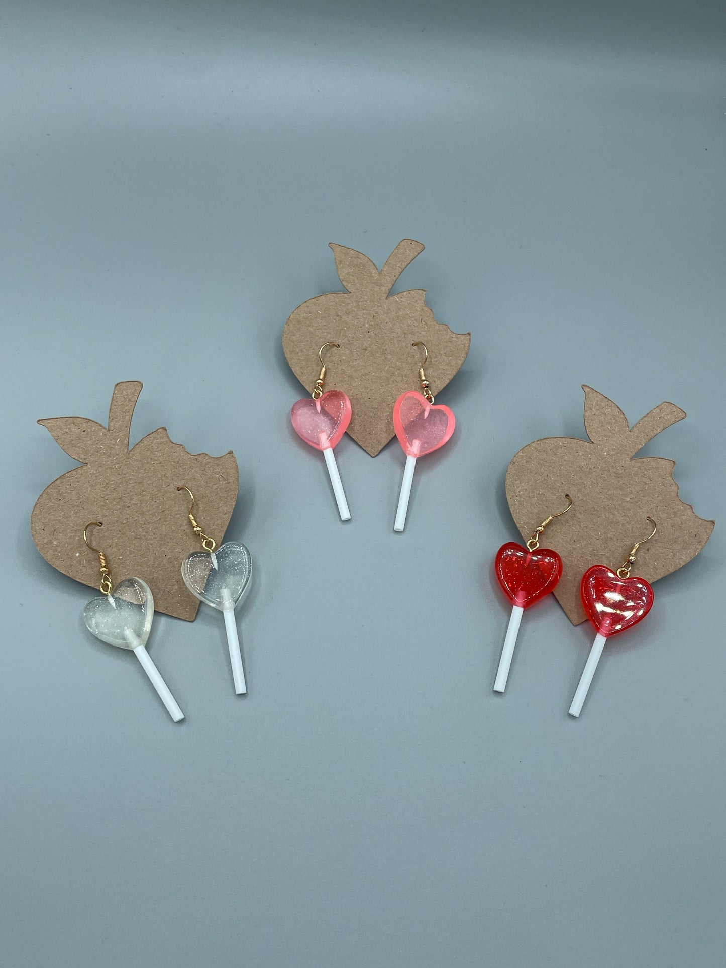 Valentines Heart Lollipop Earrings