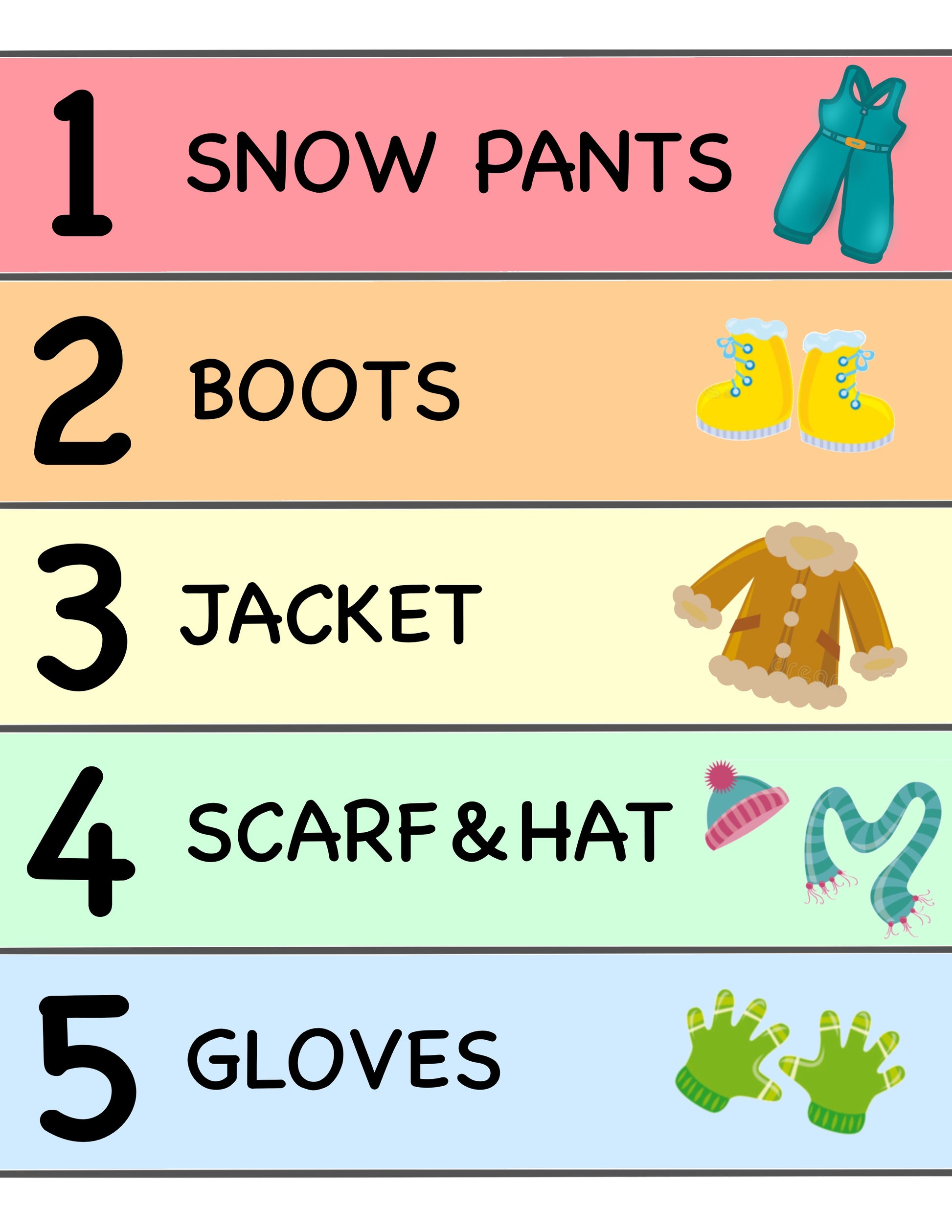 Kinder Dress-Up Visual Routine – Imperfect Primary